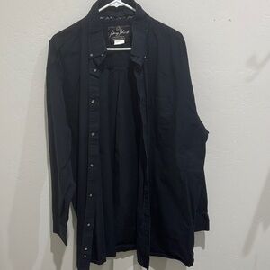Georgia Straight Wrangler Black Button-Up Shirt